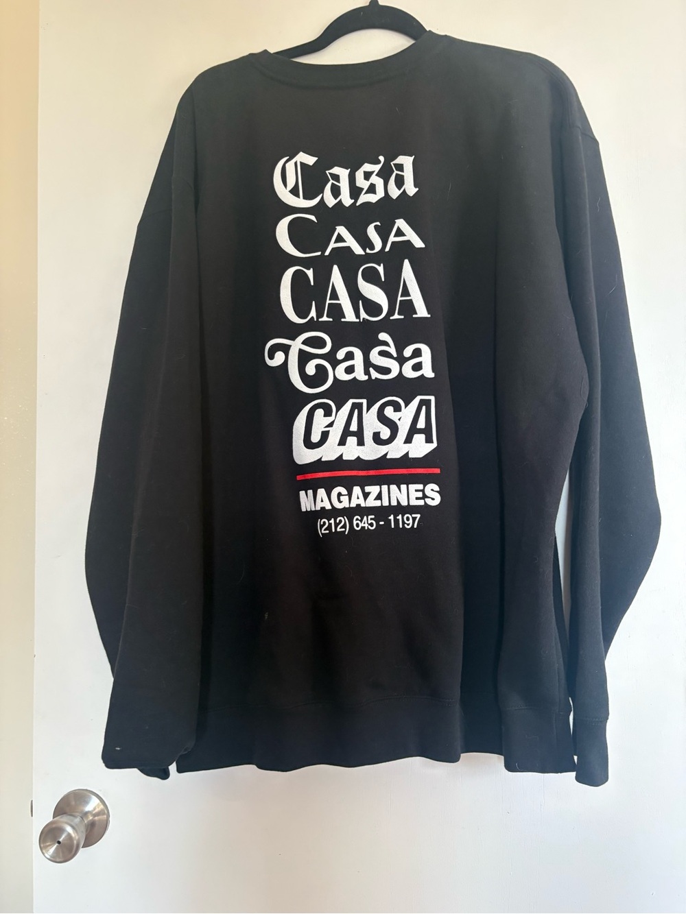 Neighborhood Black Crewneck Sweatshirt with White Chest Logo